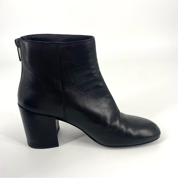 Stuart Weitzman Women's Bacari Leather High-Heel Black Booties - Picture 6 of 10